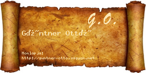Güntner Ottó névjegykártya